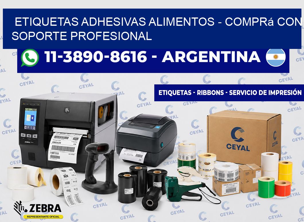 ETIQUETAS ADHESIVAS ALIMENTOS - Comprá con soporte profesional