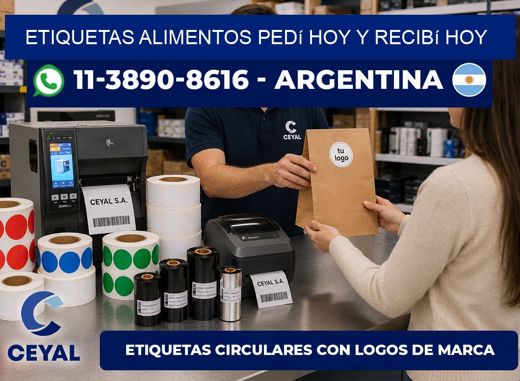 ETIQUETAS ALIMENTOS Pedí hoy y recibí hoy