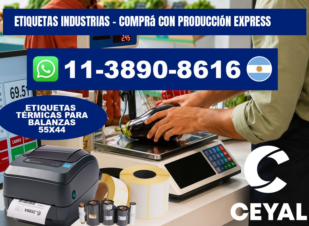 ETIQUETAS INDUSTRIAS - Comprá con producción express