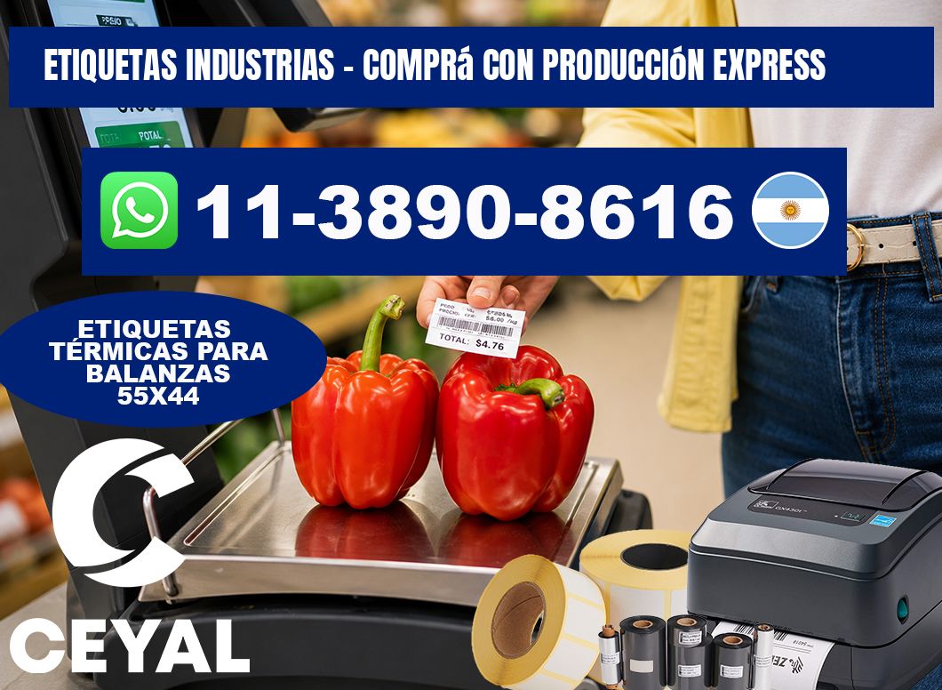 ETIQUETAS INDUSTRIAS - Comprá con producción express