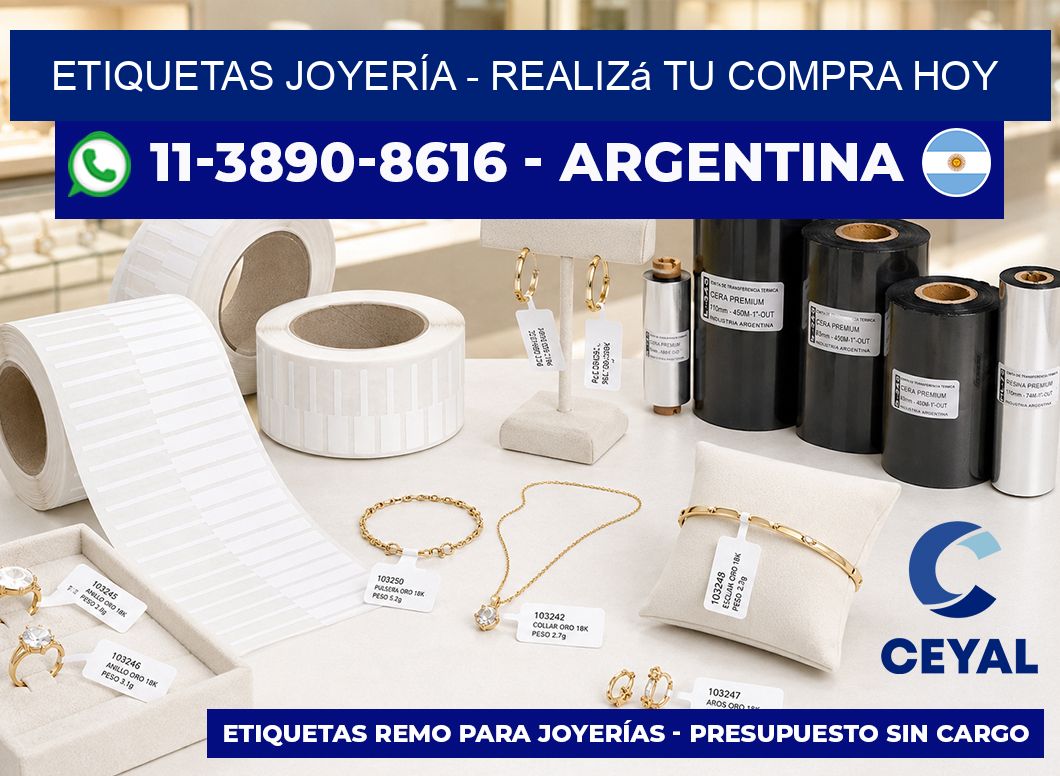 ETIQUETAS JOYERÍA - Realizá tu compra hoy
