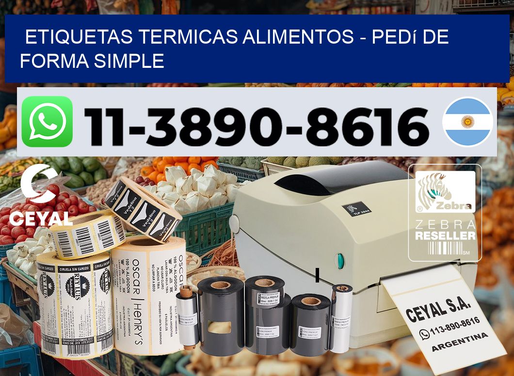 ETIQUETAS TERMICAS ALIMENTOS - Pedí de forma simple