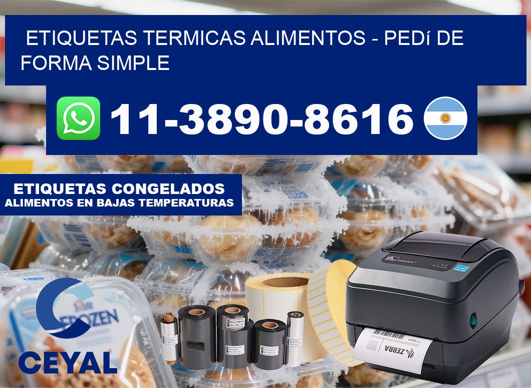 ETIQUETAS TERMICAS ALIMENTOS - Pedí de forma simple