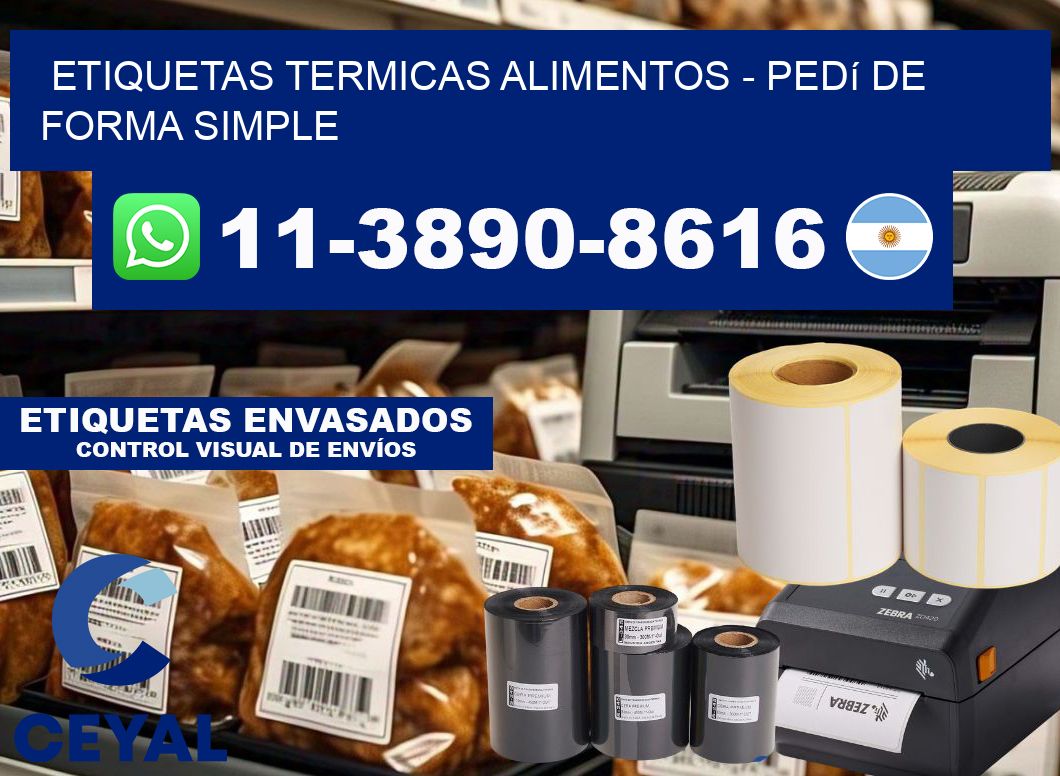ETIQUETAS TERMICAS ALIMENTOS - Pedí de forma simple