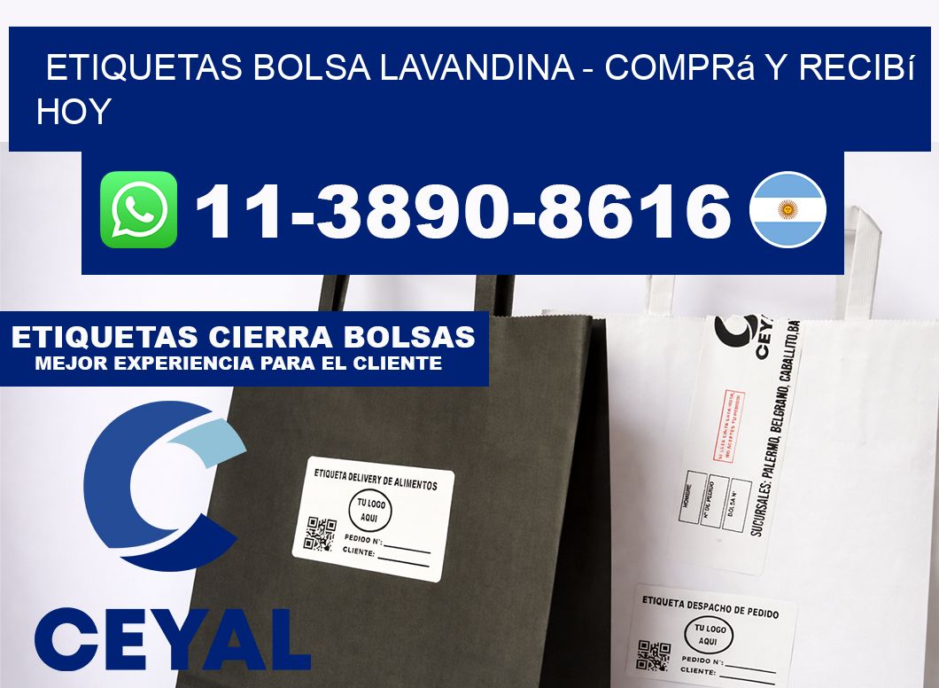 Etiquetas Bolsa lavandina - Comprá y recibí hoy