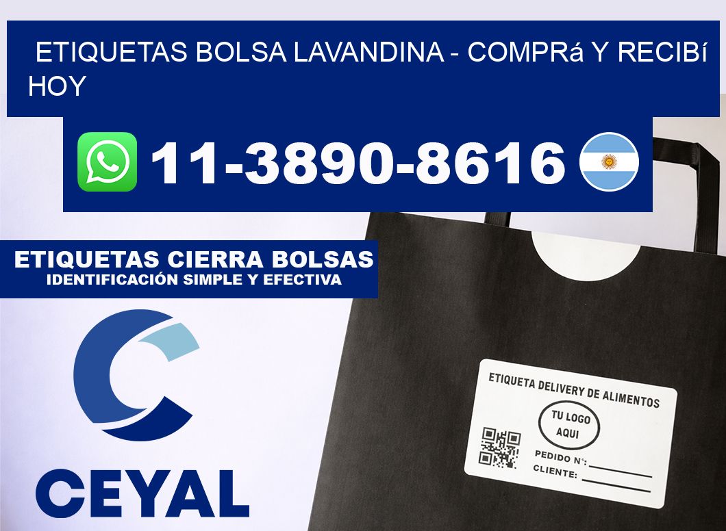 Etiquetas Bolsa lavandina - Comprá y recibí hoy