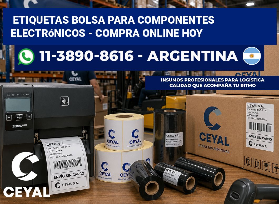 Etiquetas Bolsa para componentes electrónicos - Compra online hoy