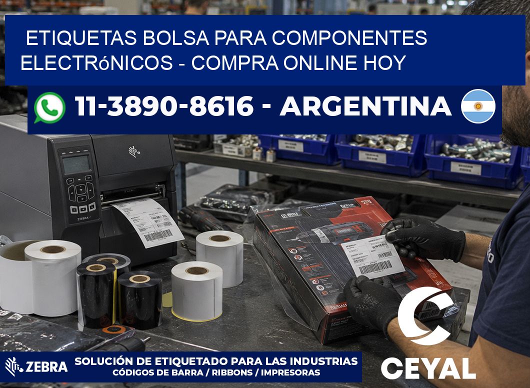 Etiquetas Bolsa para componentes electrónicos - Compra online hoy
