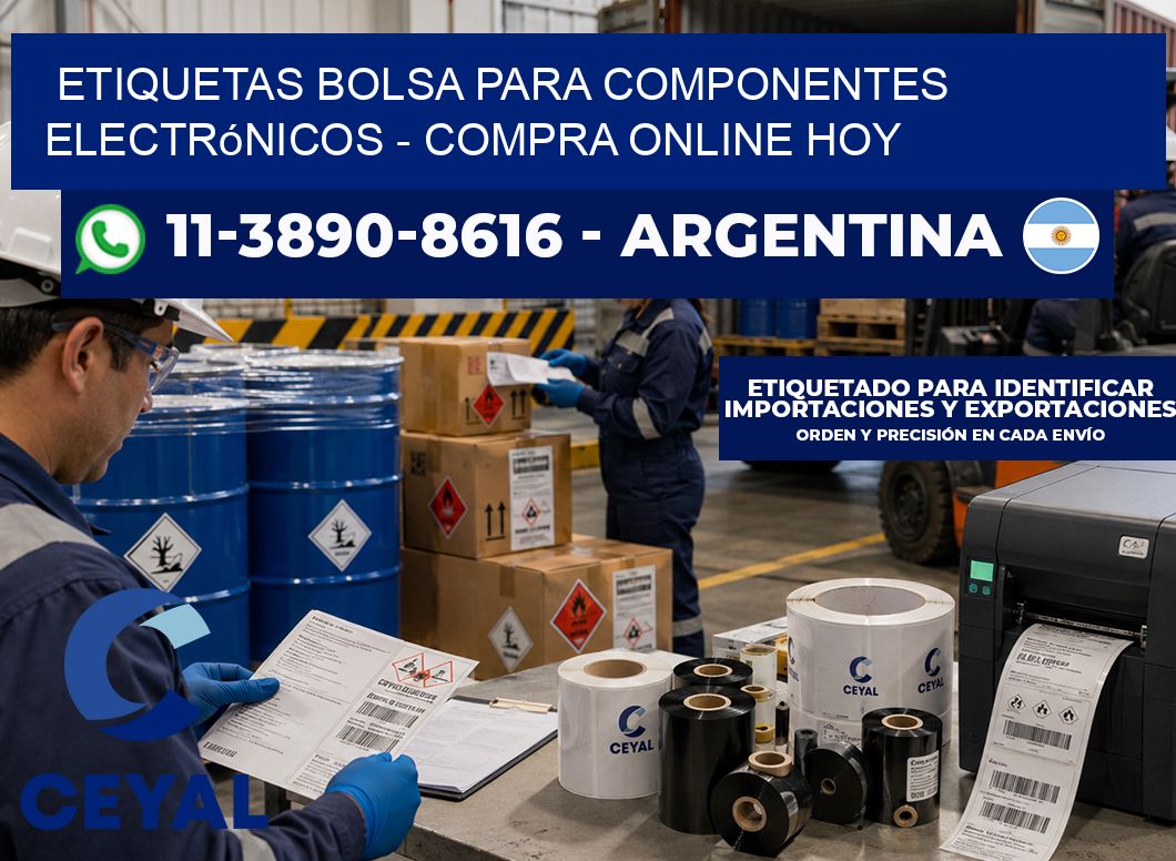 Etiquetas Bolsa para componentes electrónicos - Compra online hoy