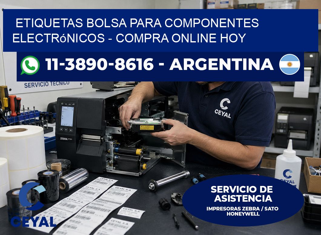 Etiquetas Bolsa para componentes electrónicos - Compra online hoy