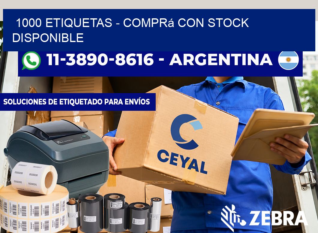 1000 ETIQUETAS - Comprá con stock disponible