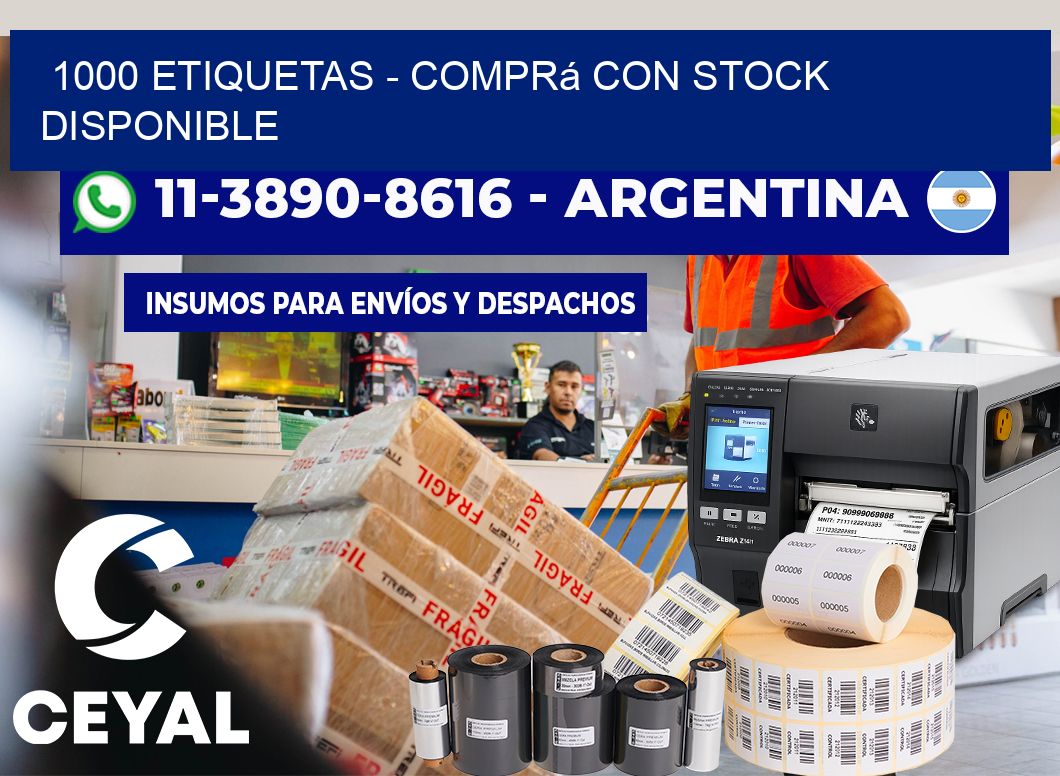 1000 ETIQUETAS - Comprá con stock disponible
