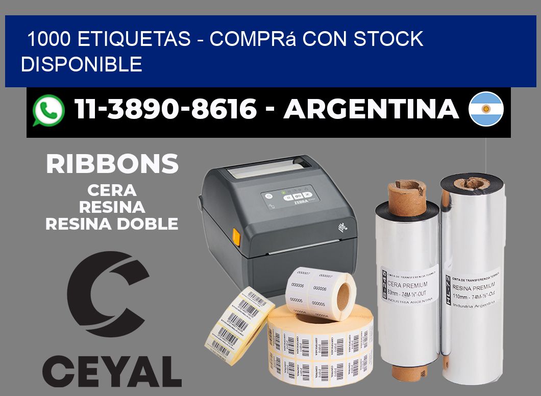 1000 ETIQUETAS - Comprá con stock disponible