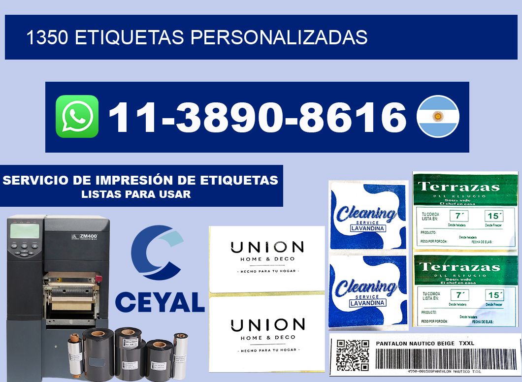 1350 ETIQUETAS PERSONALIZADAS