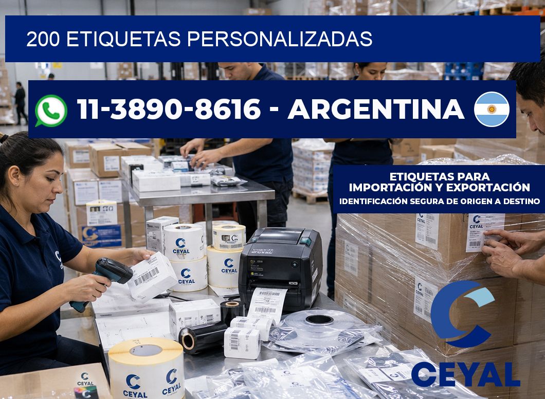 200 ETIQUETAS PERSONALIZADAS