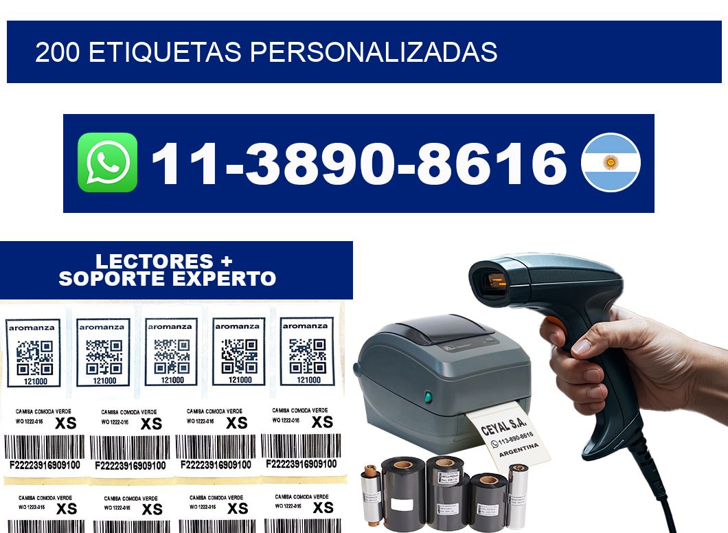 200 ETIQUETAS PERSONALIZADAS