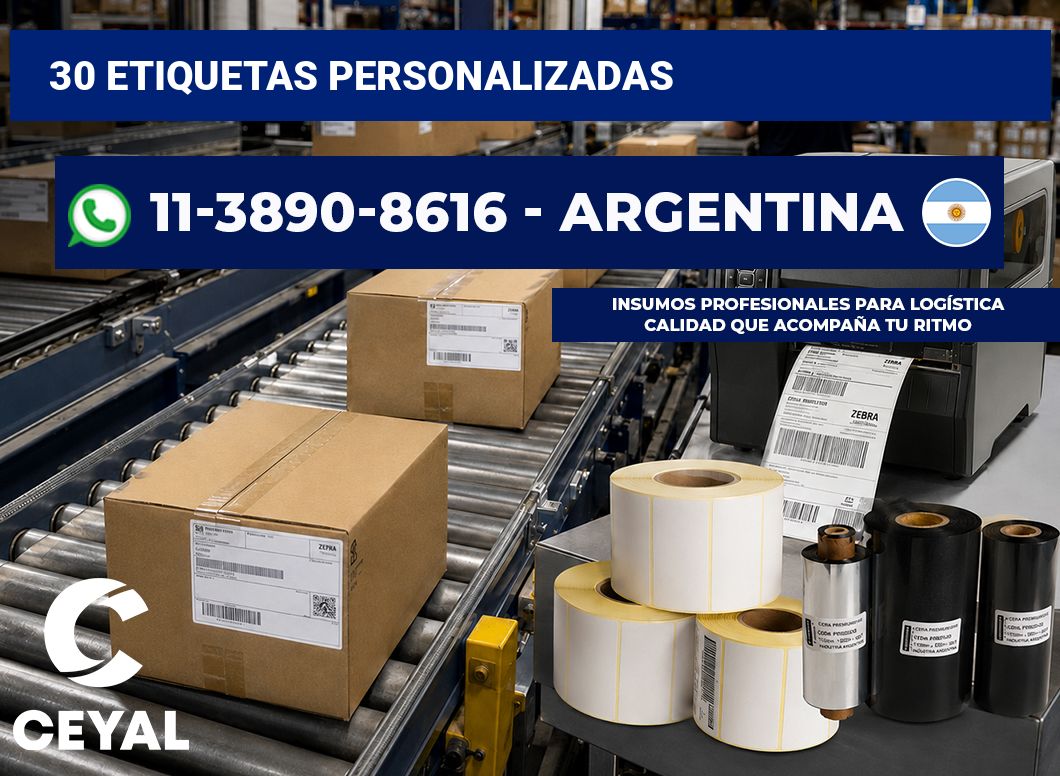 30 ETIQUETAS PERSONALIZADAS