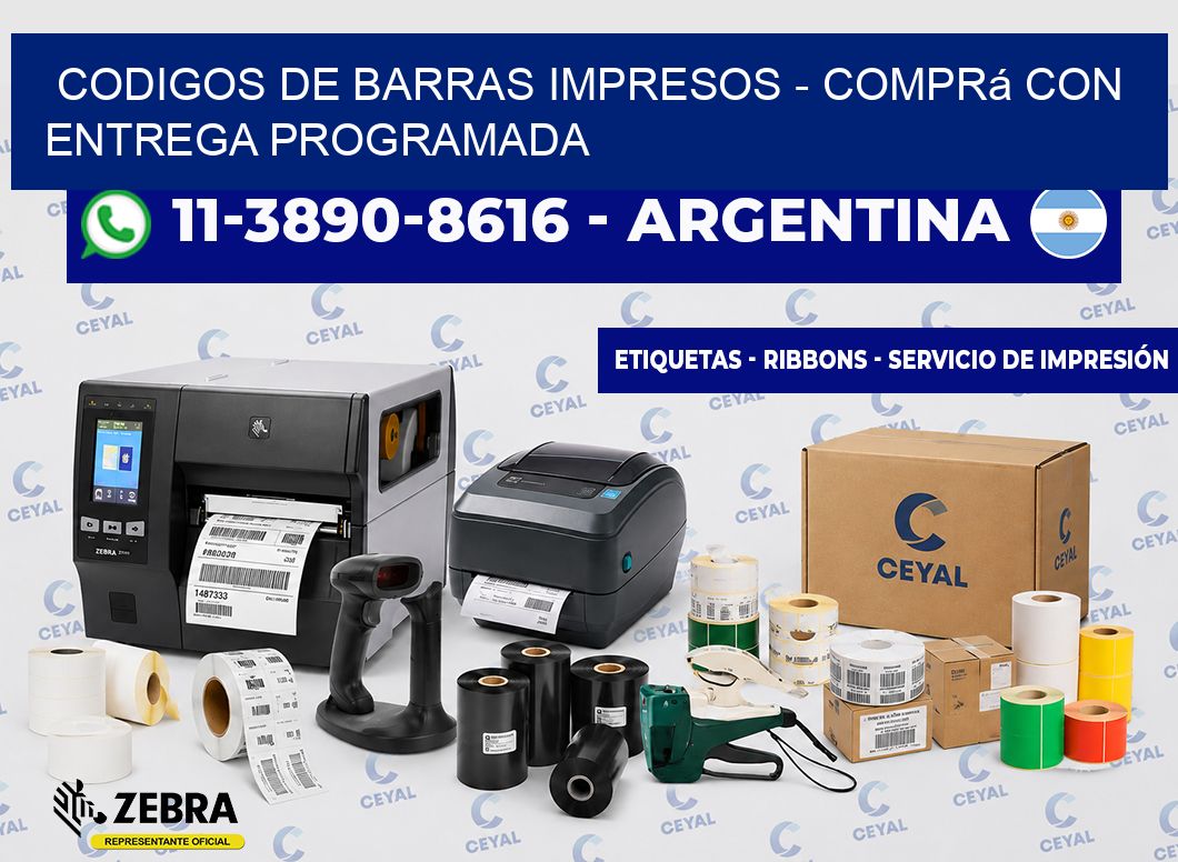 CODIGOS DE BARRAS IMPRESOS - Comprá con entrega programada