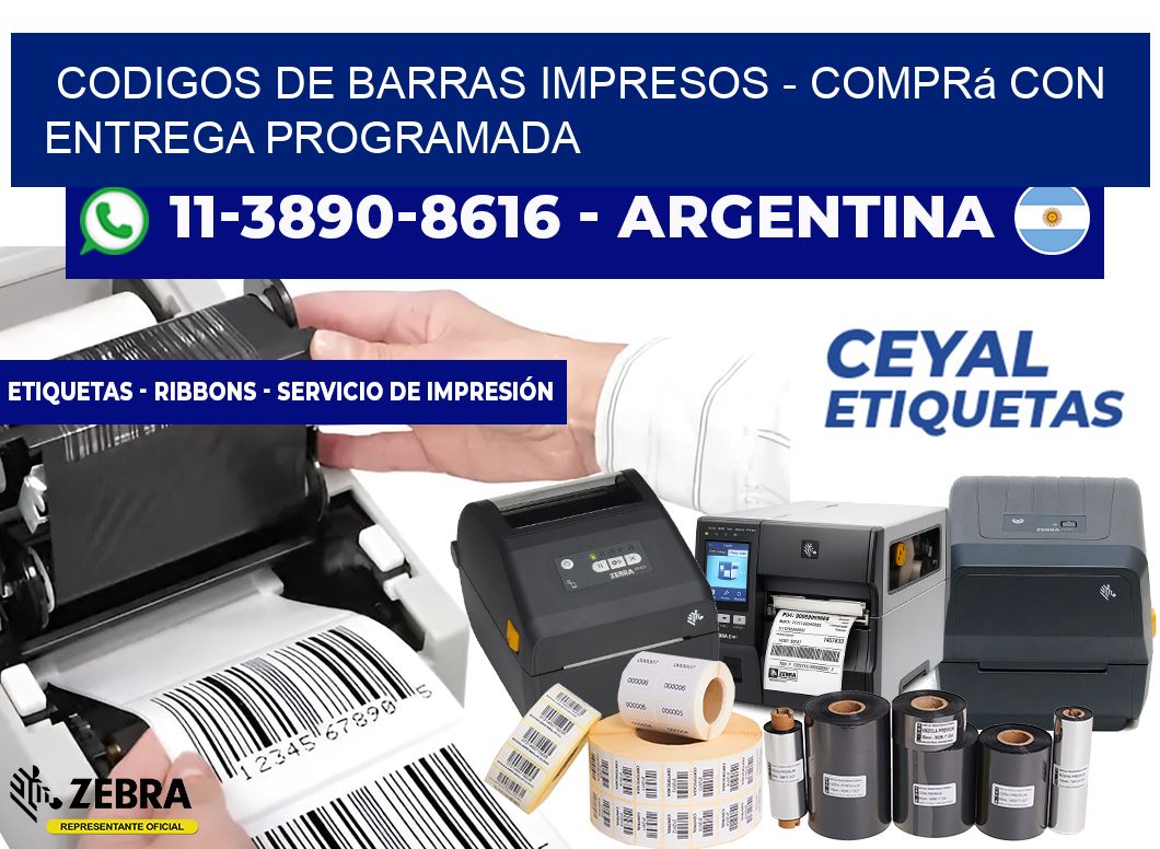 CODIGOS DE BARRAS IMPRESOS - Comprá con entrega programada