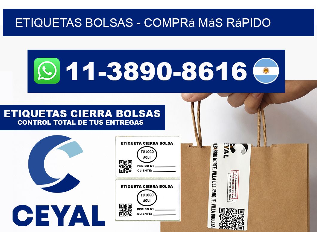 ETIQUETAS BOLSAS - Comprá más rápido