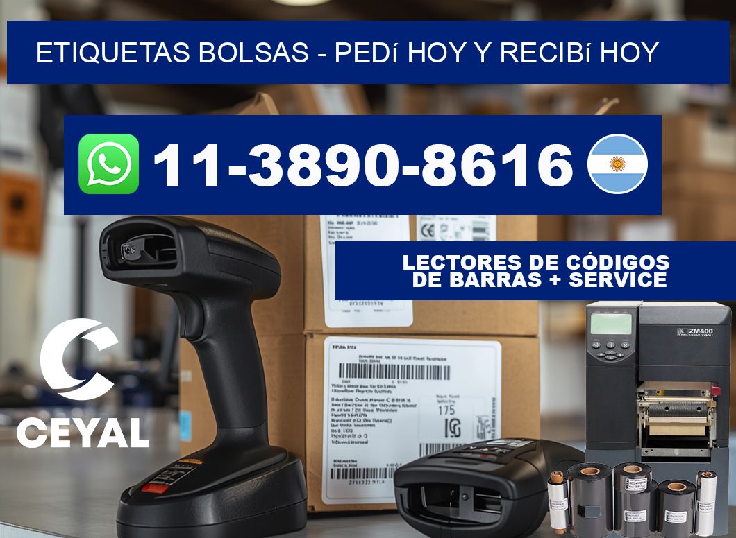 ETIQUETAS BOLSAS - Pedí hoy y recibí hoy