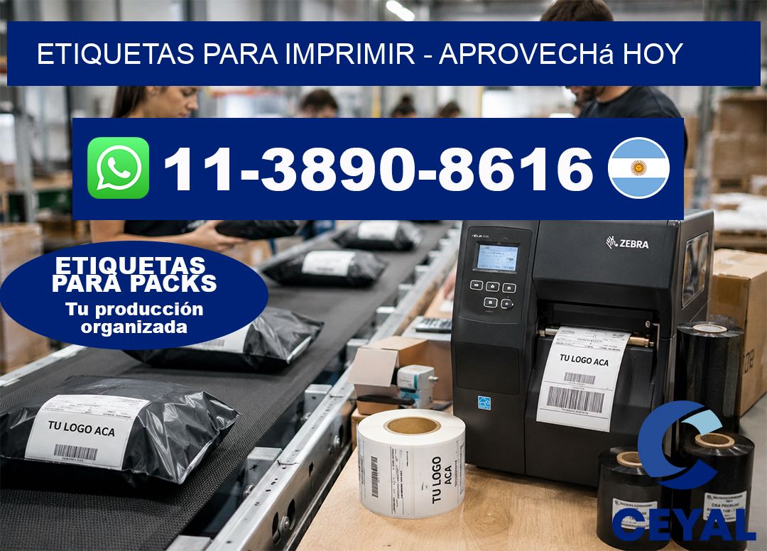 ETIQUETAS PARA IMPRIMIR - Aprovechá hoy
