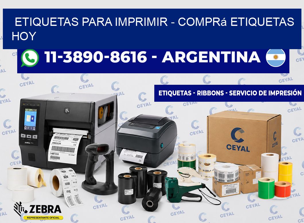 ETIQUETAS PARA IMPRIMIR - Comprá etiquetas hoy