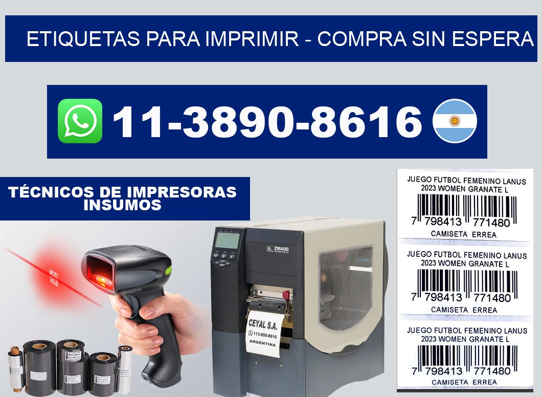 ETIQUETAS PARA IMPRIMIR - Compra sin espera