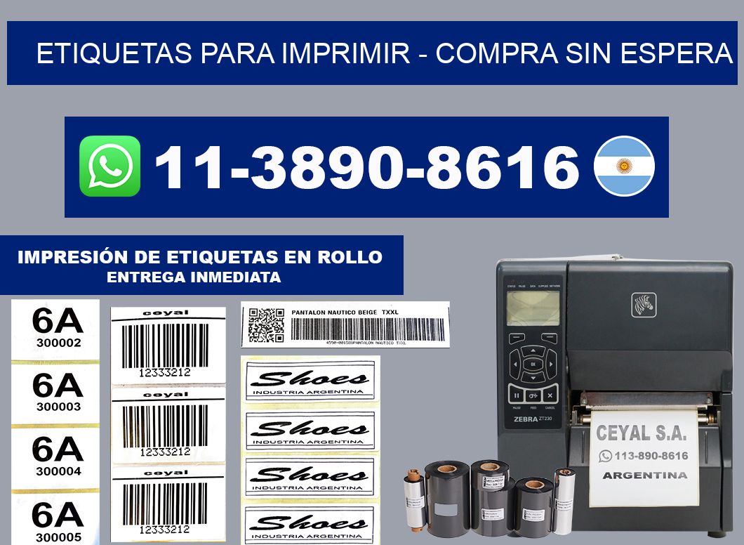 ETIQUETAS PARA IMPRIMIR - Compra sin espera