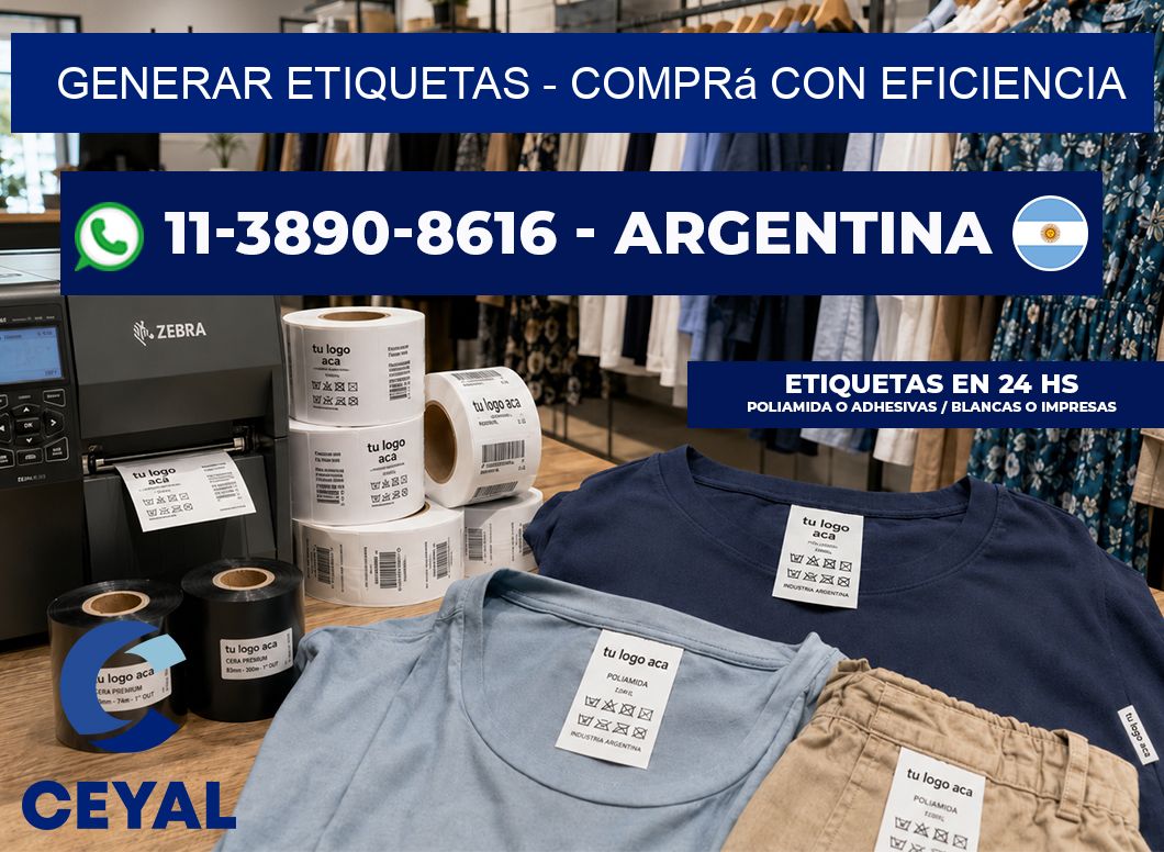 GENERAR ETIQUETAS - Comprá con eficiencia