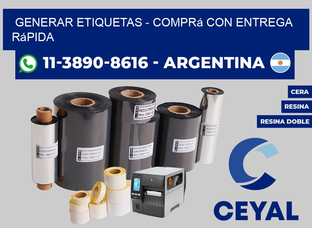 GENERAR ETIQUETAS - Comprá con entrega rápida