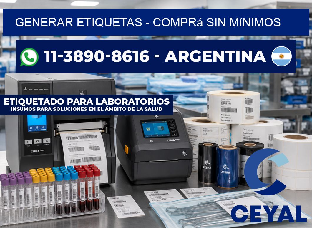 GENERAR ETIQUETAS - Comprá sin mínimos