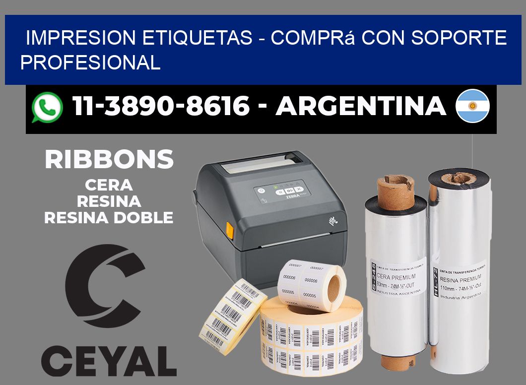 IMPRESION ETIQUETAS - Comprá con soporte profesional