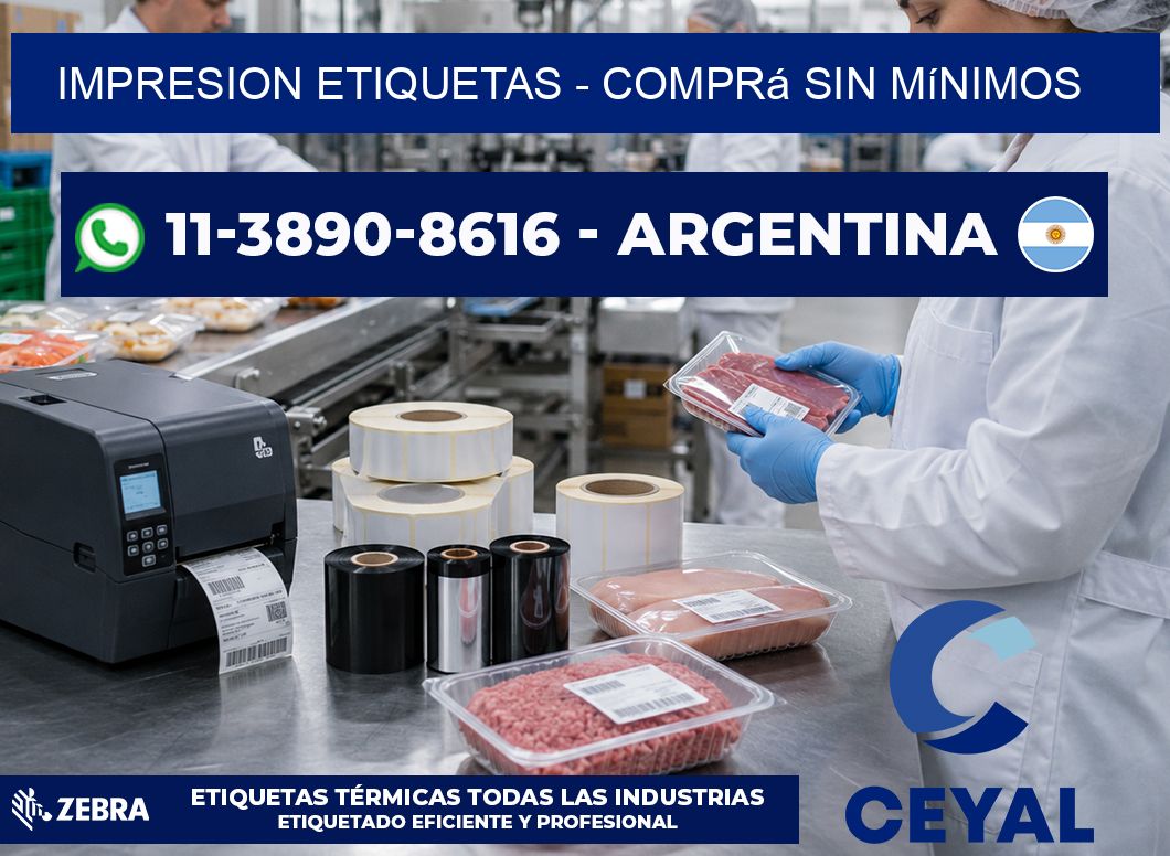 IMPRESION ETIQUETAS - Comprá sin mínimos