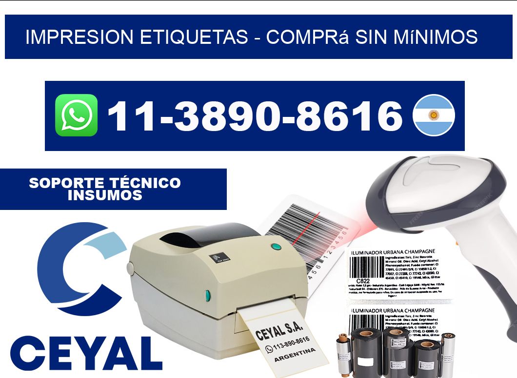 IMPRESION ETIQUETAS - Comprá sin mínimos