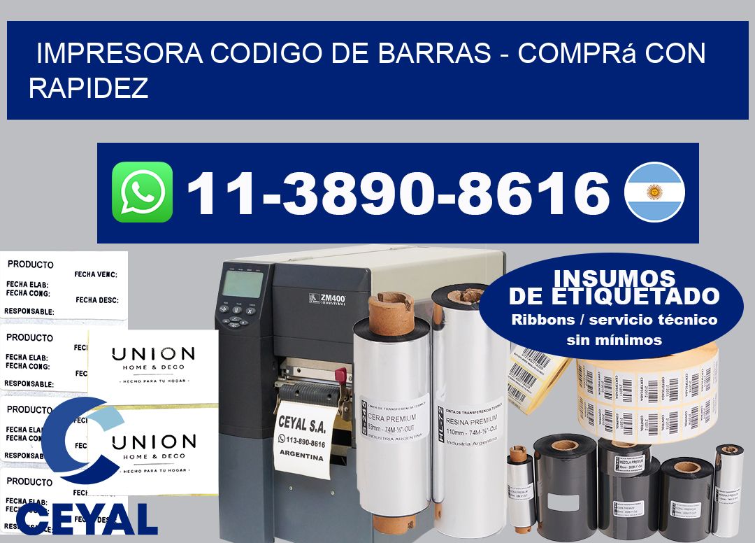 IMPRESORA CODIGO DE BARRAS - Comprá con rapidez