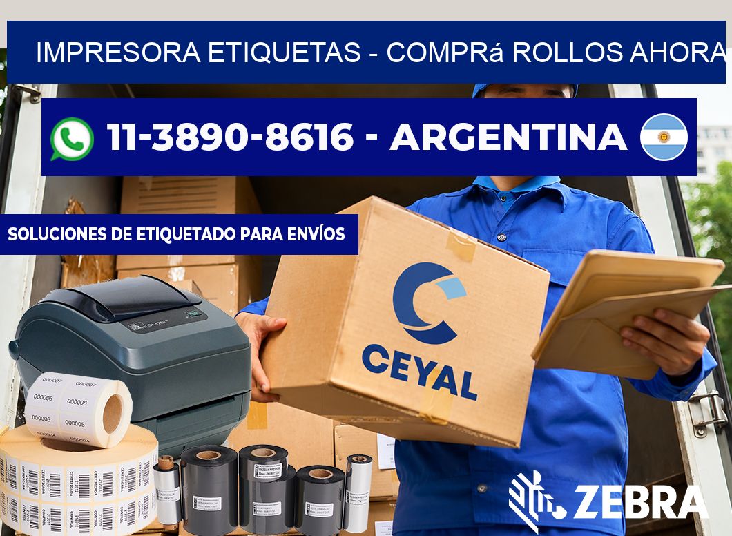 IMPRESORA ETIQUETAS - Comprá rollos ahora