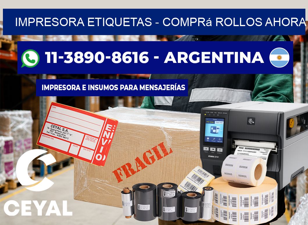 IMPRESORA ETIQUETAS - Comprá rollos ahora