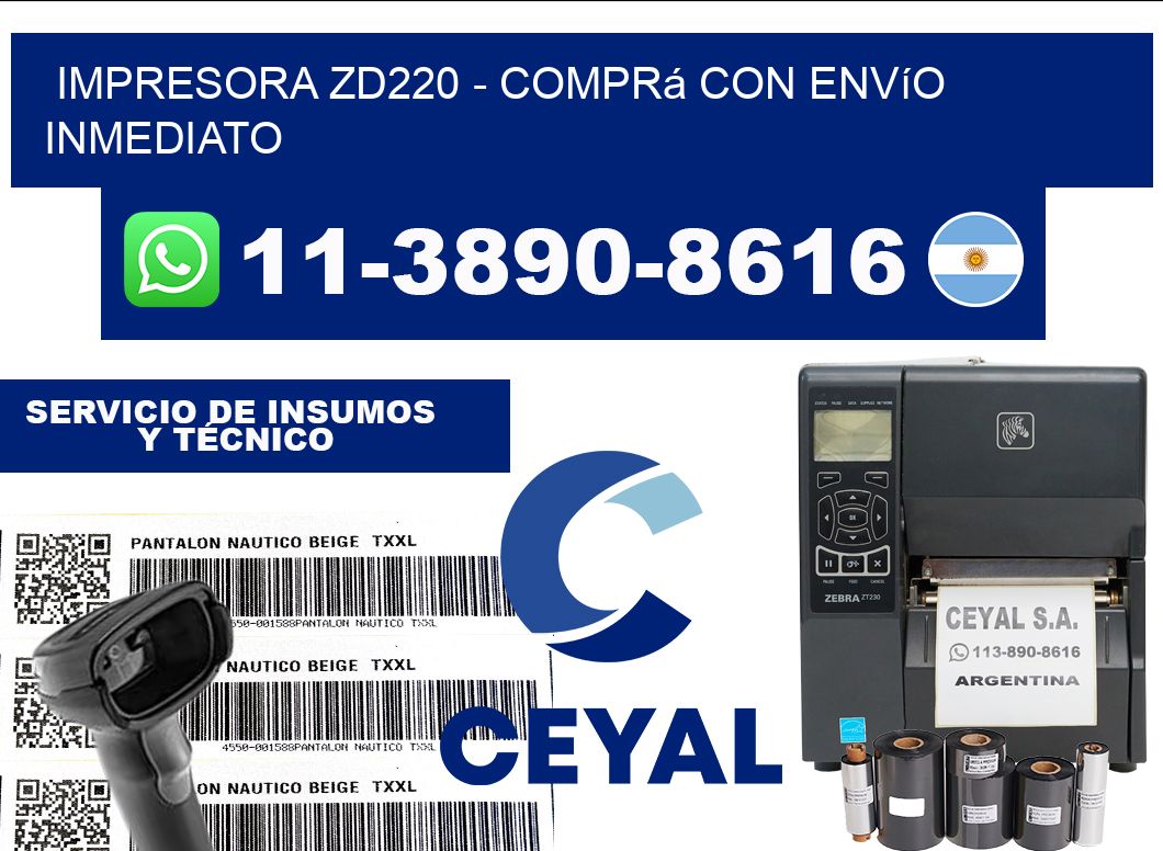 IMPRESORA ZD220 - Comprá con envío inmediato