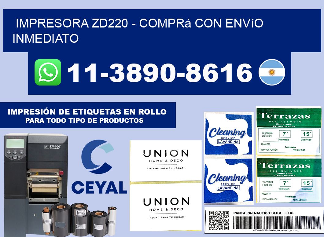 IMPRESORA ZD220 - Comprá con envío inmediato