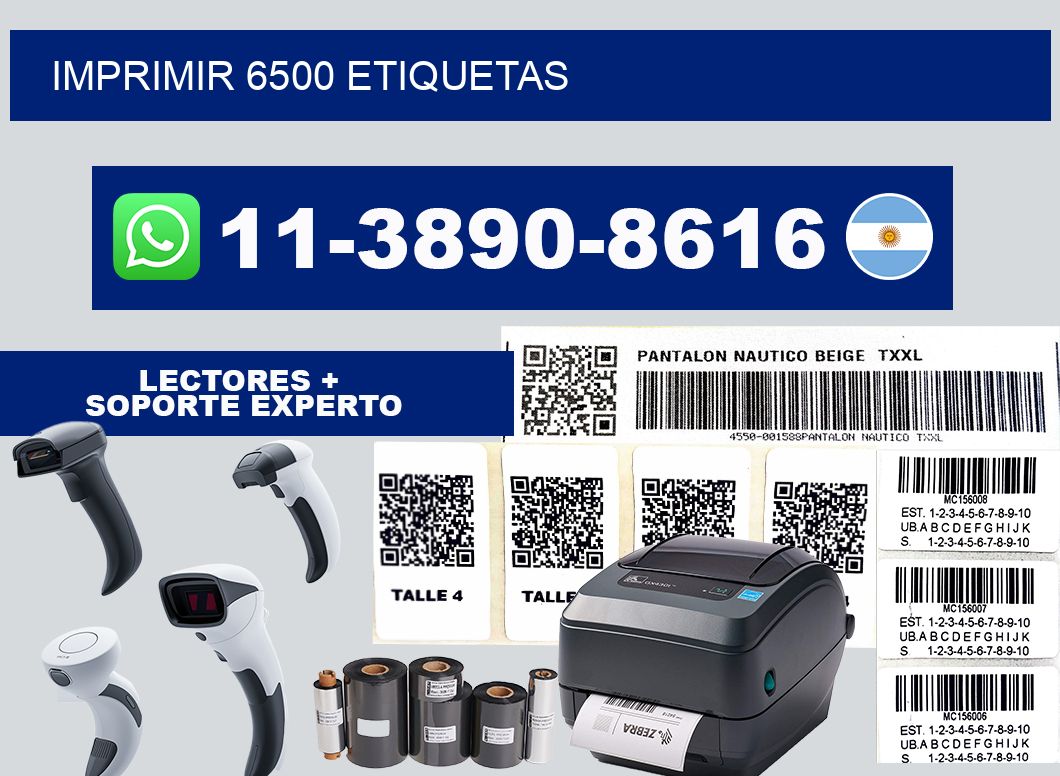IMPRIMIR 6500 ETIQUETAS