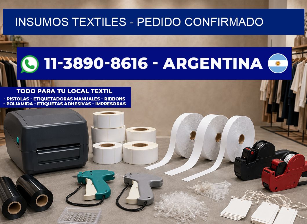 INSUMOS TEXTILES - Pedido confirmado