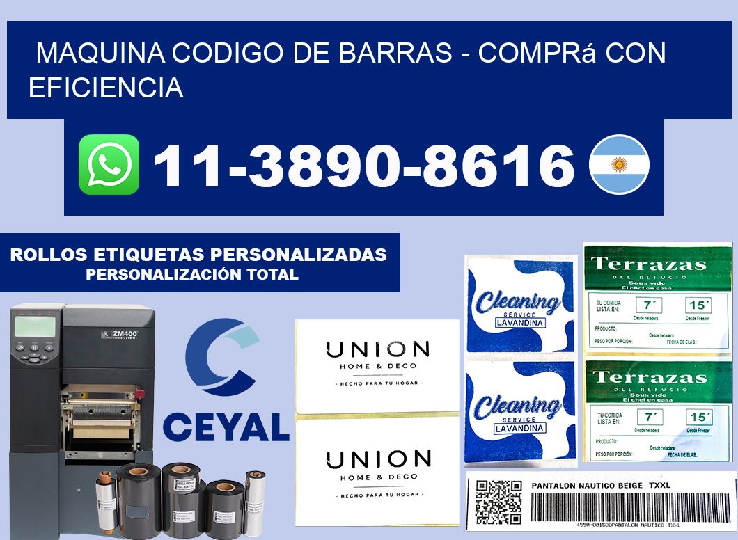 MAQUINA CODIGO DE BARRAS - Comprá con eficiencia