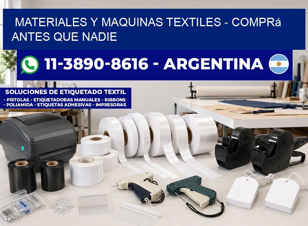 MATERIALES Y MAQUINAS TEXTILES - Comprá antes que nadie