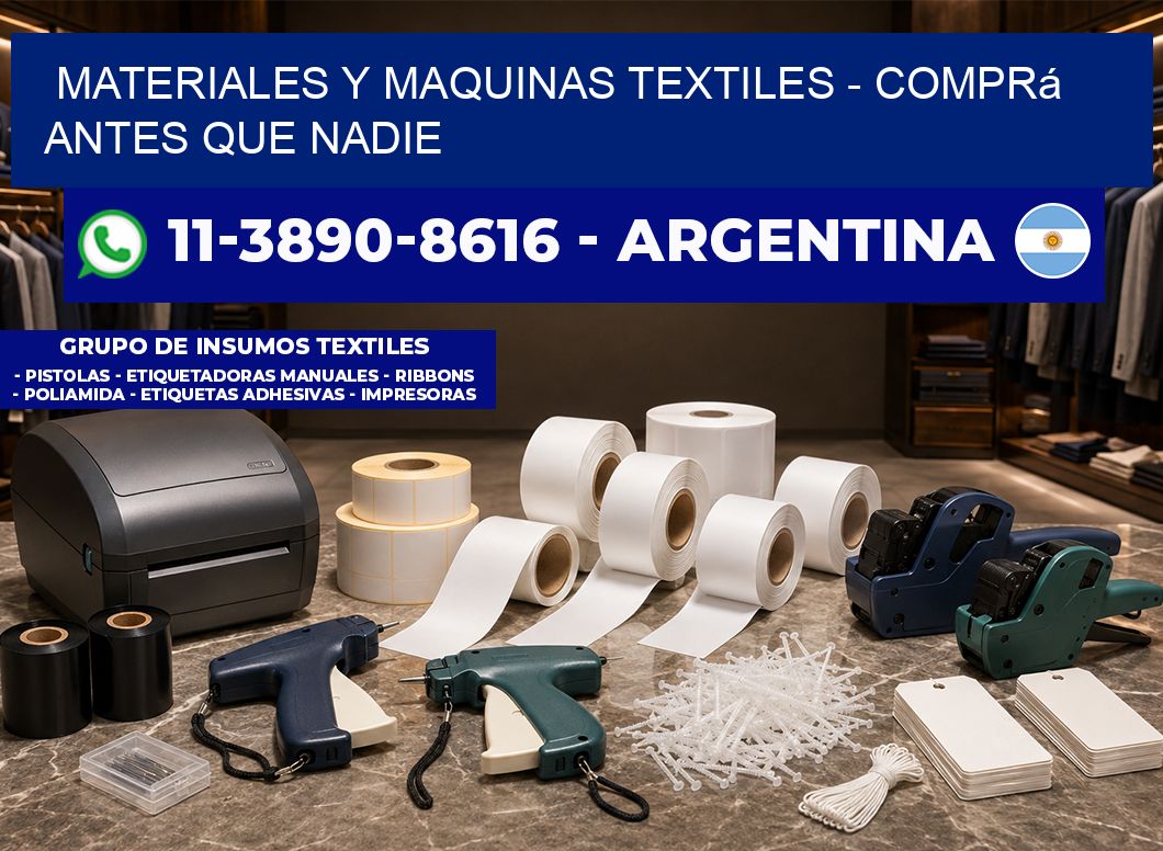 MATERIALES Y MAQUINAS TEXTILES - Comprá antes que nadie