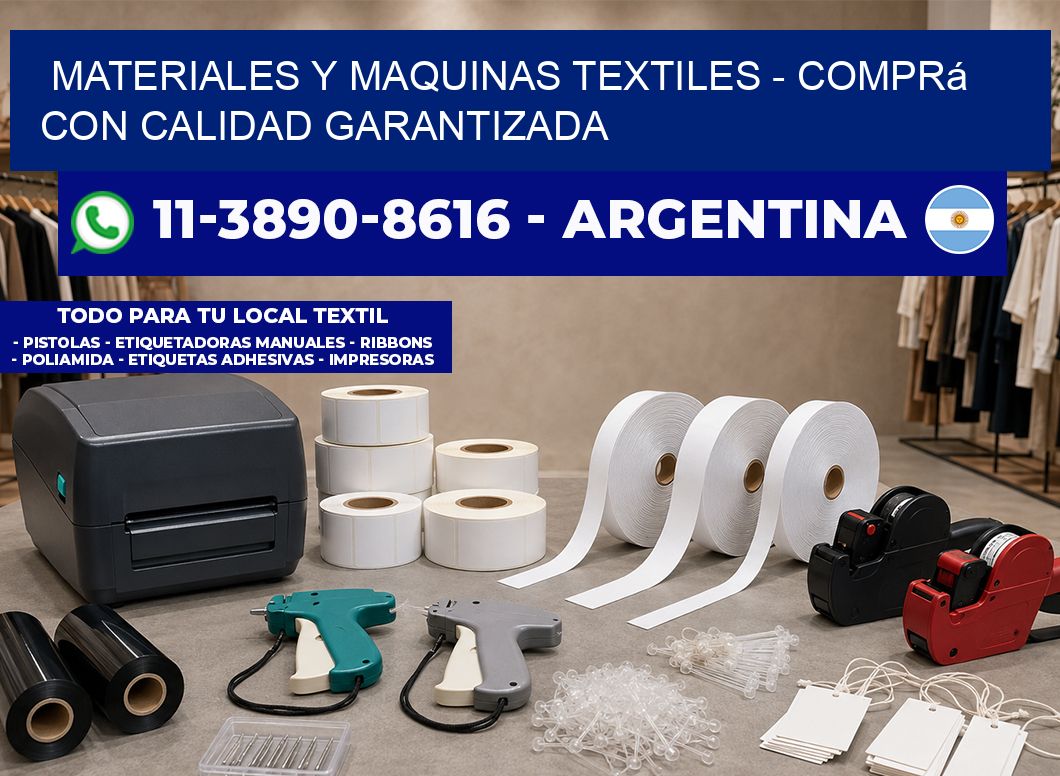 MATERIALES Y MAQUINAS TEXTILES - Comprá con calidad garantizada