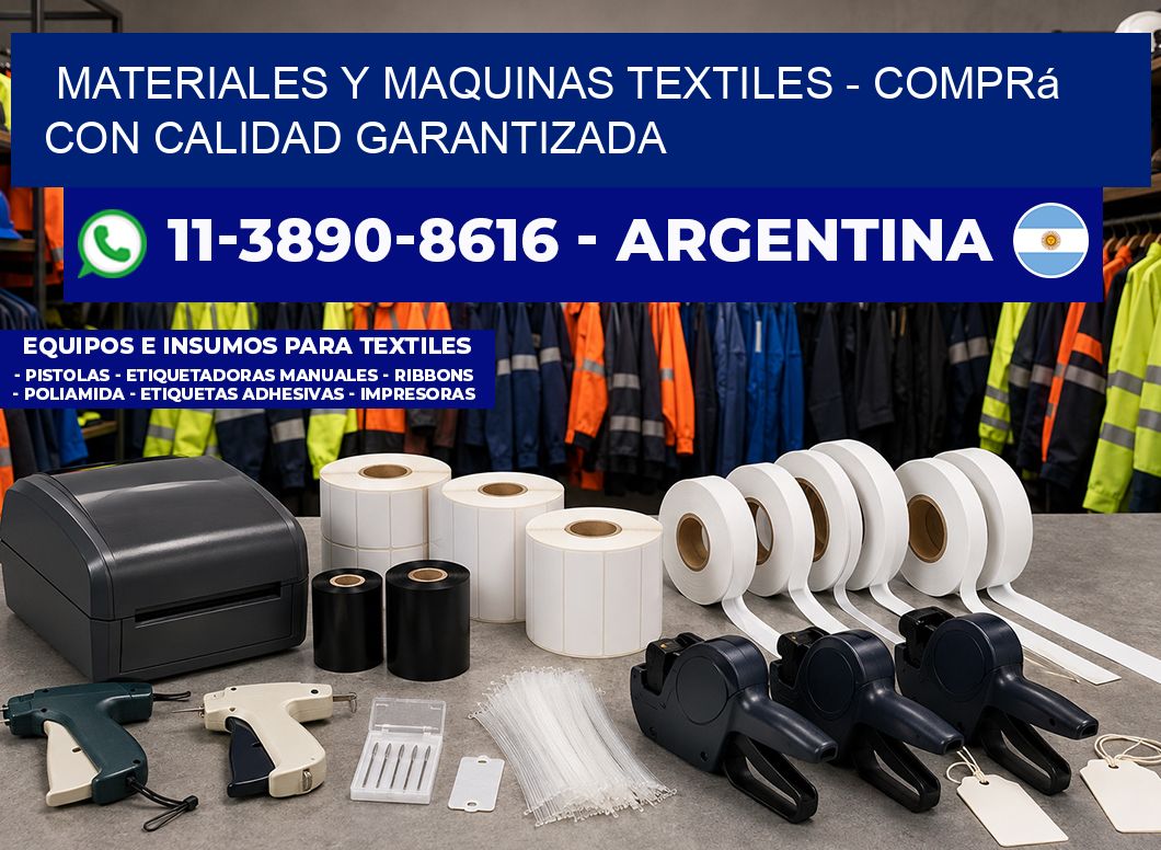 MATERIALES Y MAQUINAS TEXTILES - Comprá con calidad garantizada