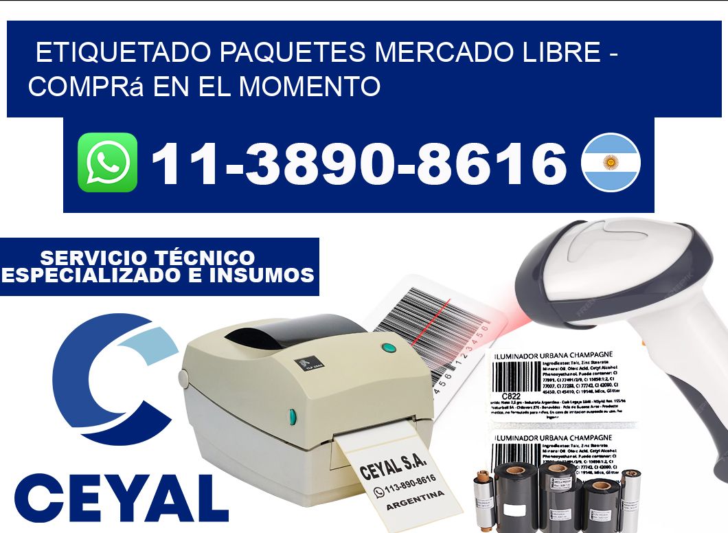etiquetado paquetes mercado libre - Comprá en el momento