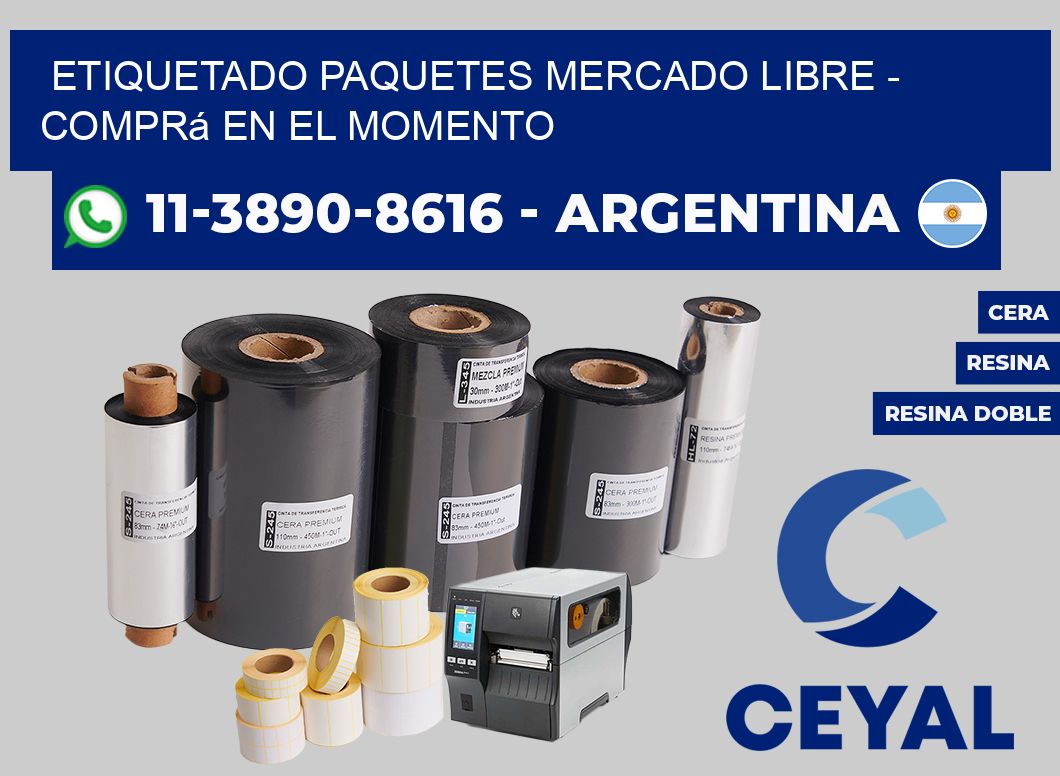 etiquetado paquetes mercado libre - Comprá en el momento