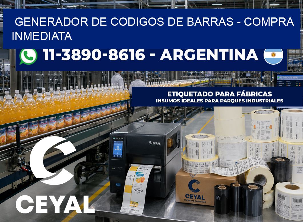 generador de codigos de barras - Compra inmediata